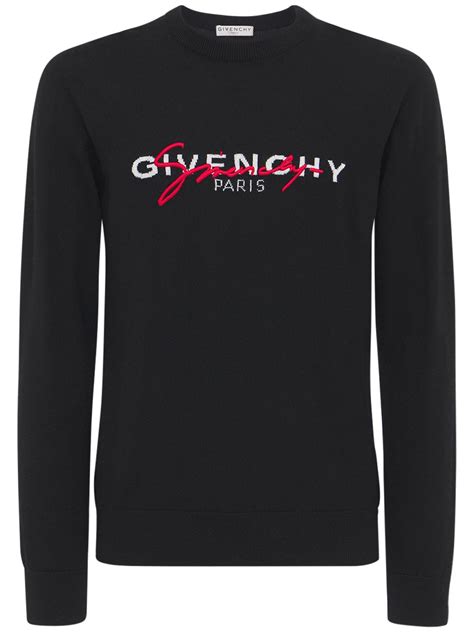 maglia givenchy nera uomo|Maglieria di lusso per UOMO .